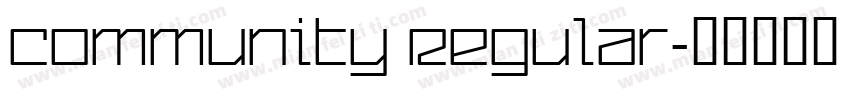 community Regular字体转换
